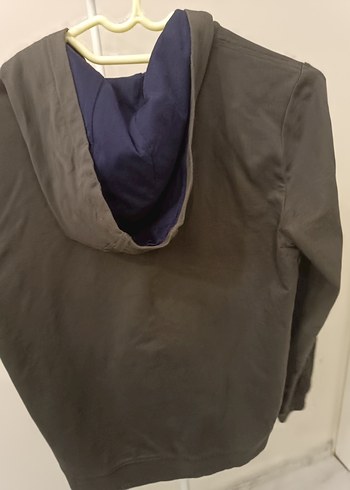 Erkek Gri Fermuarlı Sweatshirt - Görsel 4