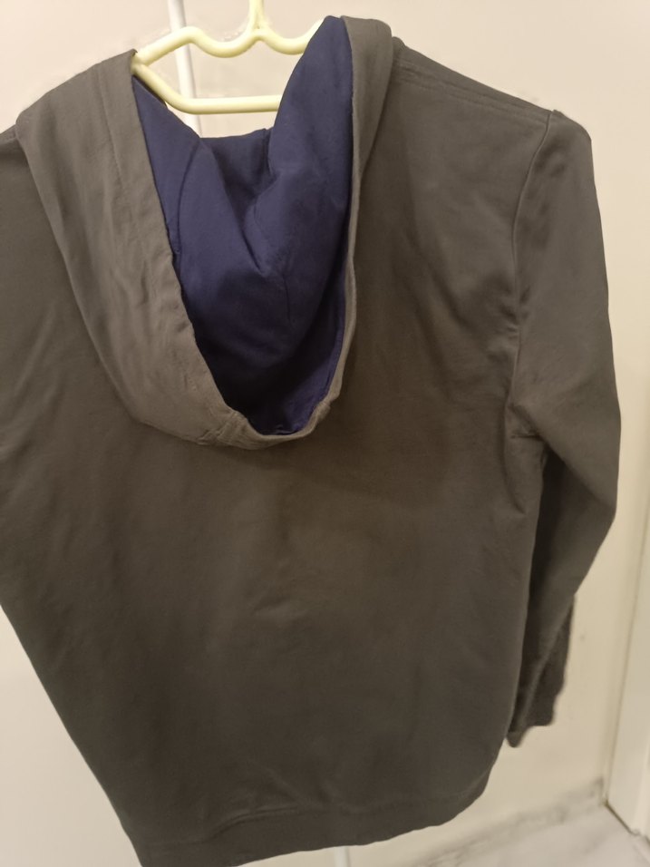 Erkek Gri Fermuarlı Sweatshirt - Görsel 4