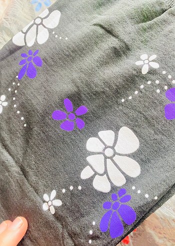 Bohem Mor Gri Desenli Hamile Taytı - Görsel 3