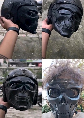 Kuru kafe Motorcu Maskesi - Görsel 4