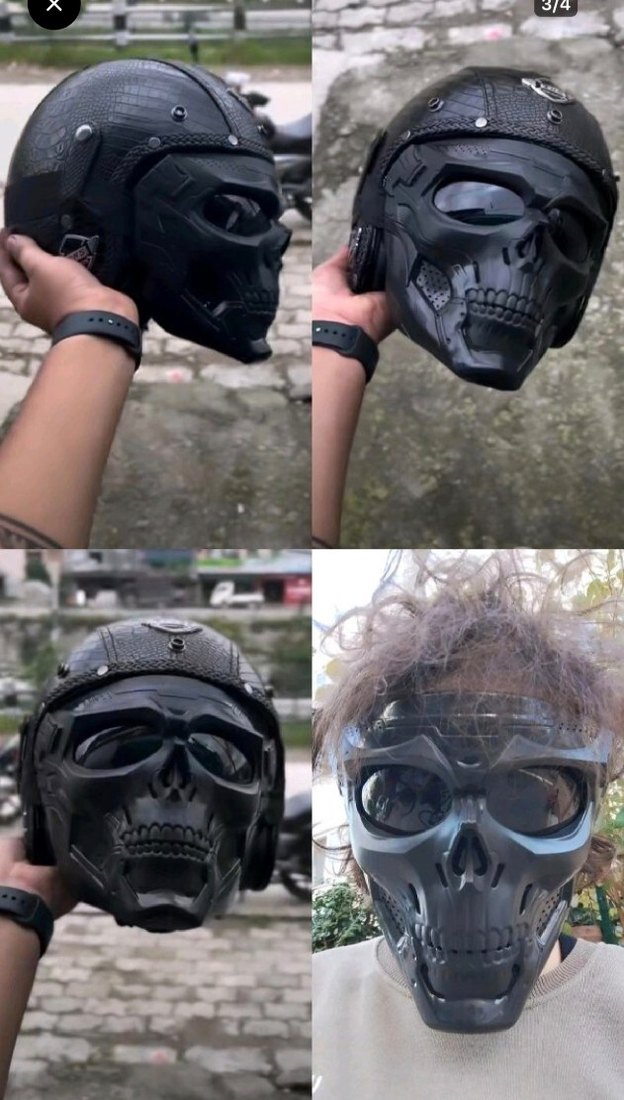 Kuru kafe Motorcu Maskesi - Görsel 4