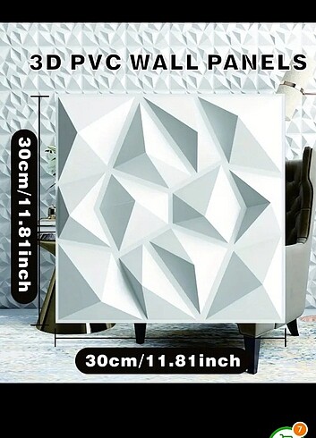 Beden beyaz Renk Daimond 3d Panel
