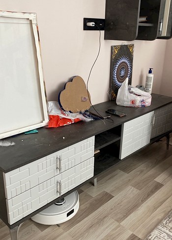 Beden Siyah televizyon ünitesi Rafı