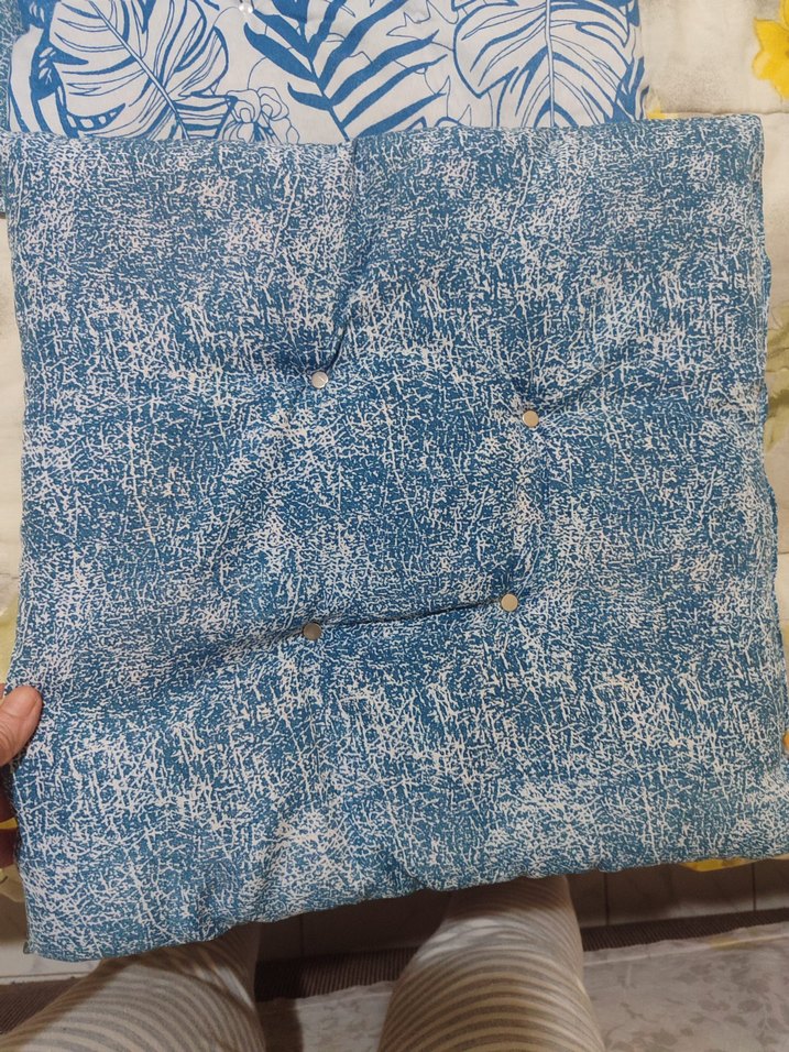 Bohem Mavi Çiçek Desenli Minder 4adet - Görsel 3