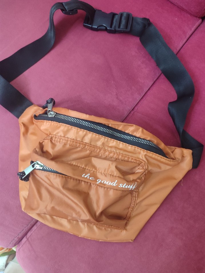 Kadın Kahverengi Baskılı Fermuarlı Çapraz Çanta - Görsel 2