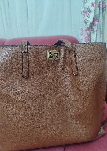 Kahverengi Deri Kadın Çanta - Görsel 5
