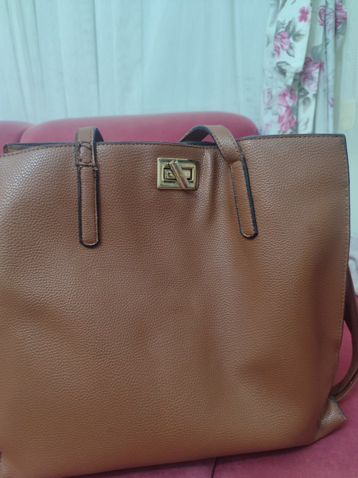 Kahverengi Deri Kadın Çanta - Görsel 5