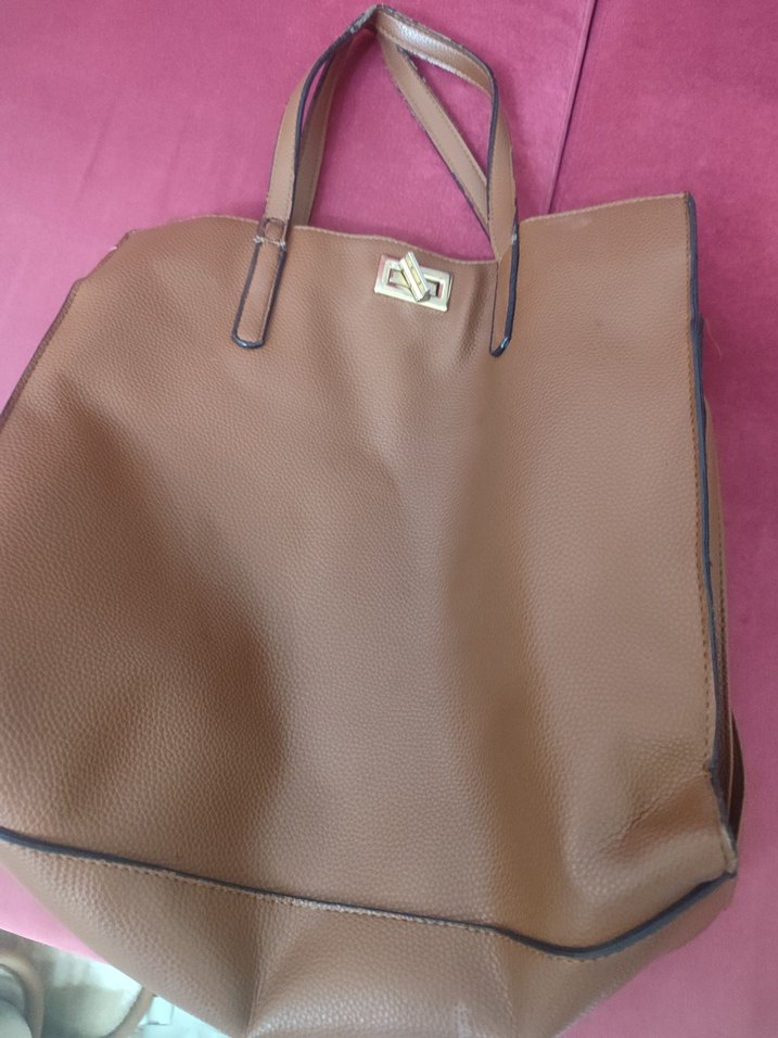 Kahverengi Deri Kadın Çanta - Görsel 4