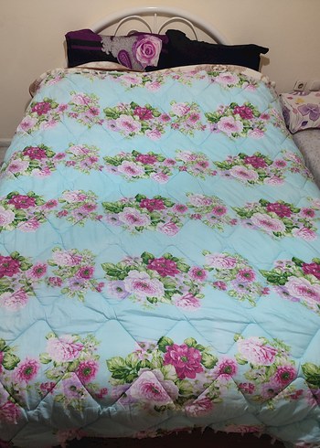 Pembe Çiçek Desenli Pastel iki kişilik yorgan - Görsel 2