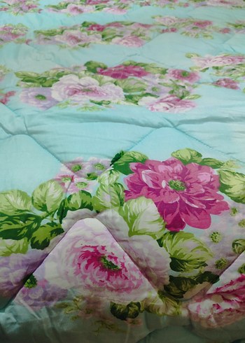 Pembe Çiçek Desenli Pastel iki kişilik yorgan - Görsel 4