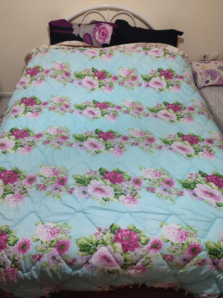Pembe Çiçek Desenli Pastel iki kişilik yorgan - Görsel 2