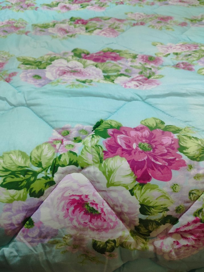 Pembe Çiçek Desenli Pastel iki kişilik yorgan - Görsel 4