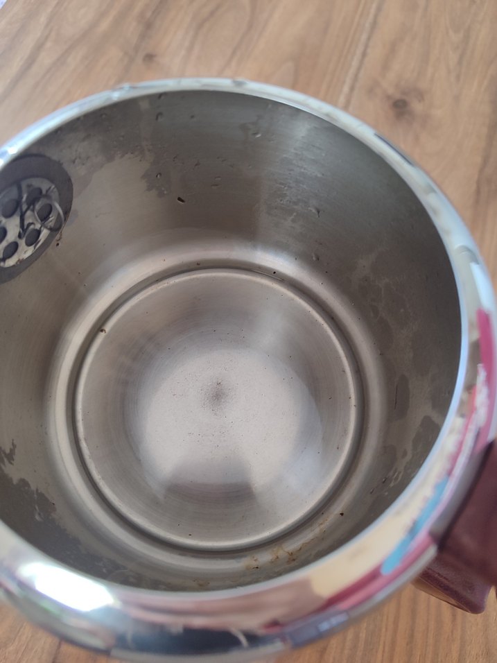 Çiçek Desenli çelik Renkli Mavi Çaydanlık - Görsel 4