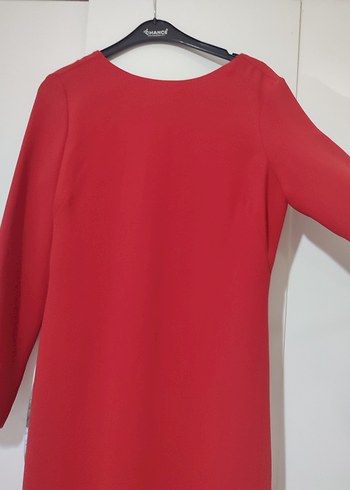 Kadın Kırmızı Uzun Kollu Düğmeli Tunik - Görsel 2