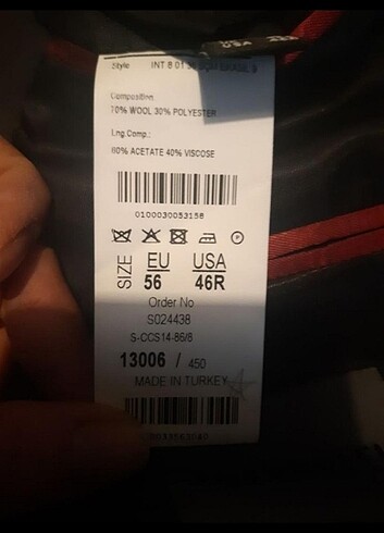 54 Beden siyah Renk Sarar İnterwiew Takım Elbise