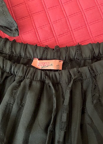Quzu Siyah Kadın pantalon bluz takım