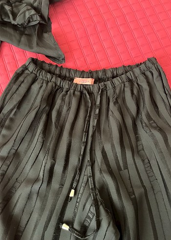 s Beden siyah Renk Siyah Kadın pantalon bluz takım
