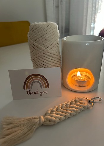 Beden çeşitli Renk Bohem Makrome Anahtarlık
