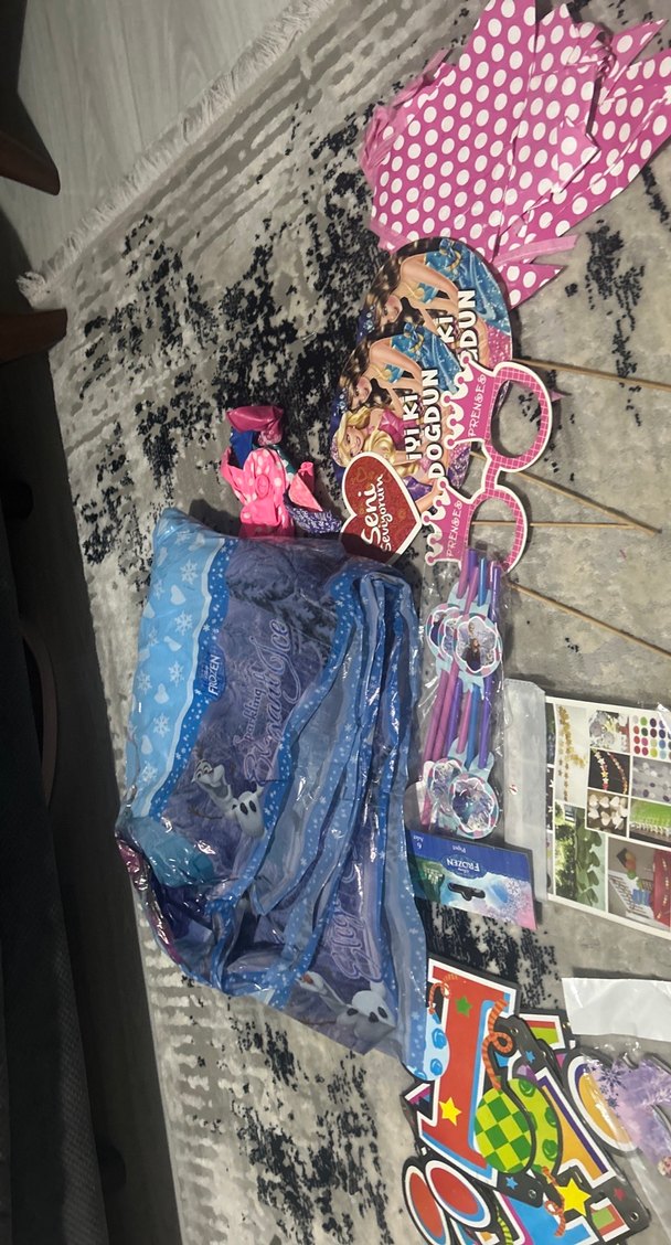 Renkli Mavi Parti Malzemeleri Seti - Görsel 2