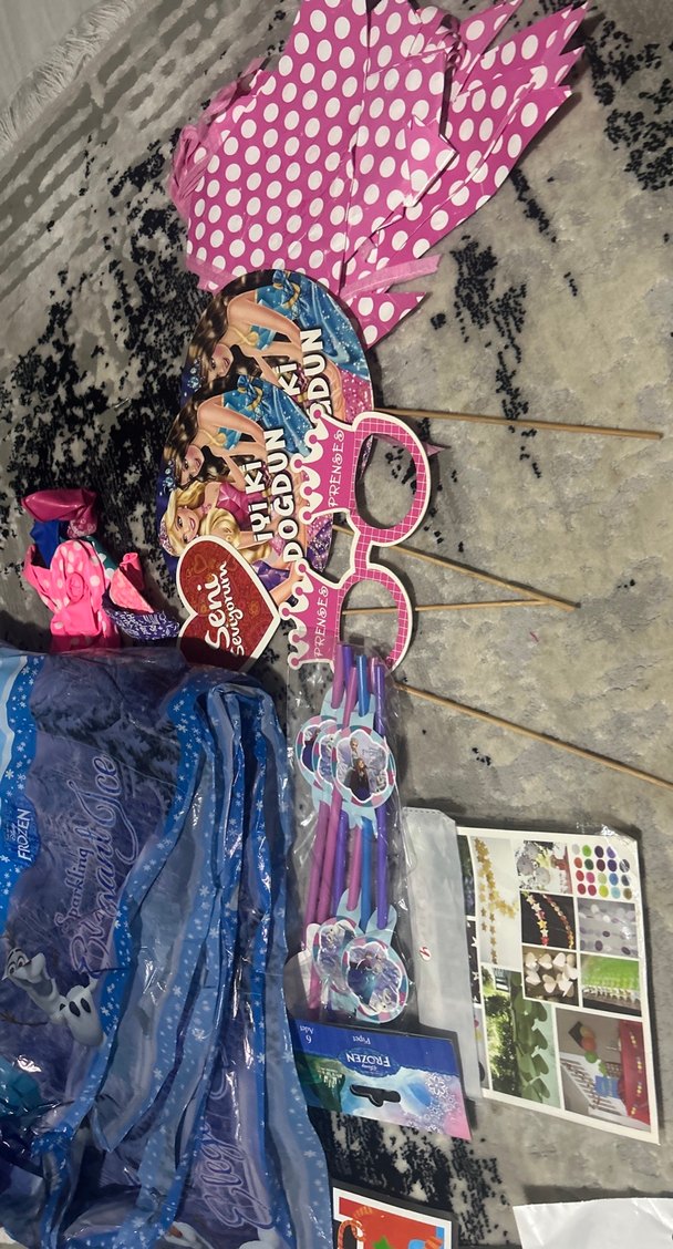 Renkli Mavi Parti Malzemeleri Seti - Görsel 4