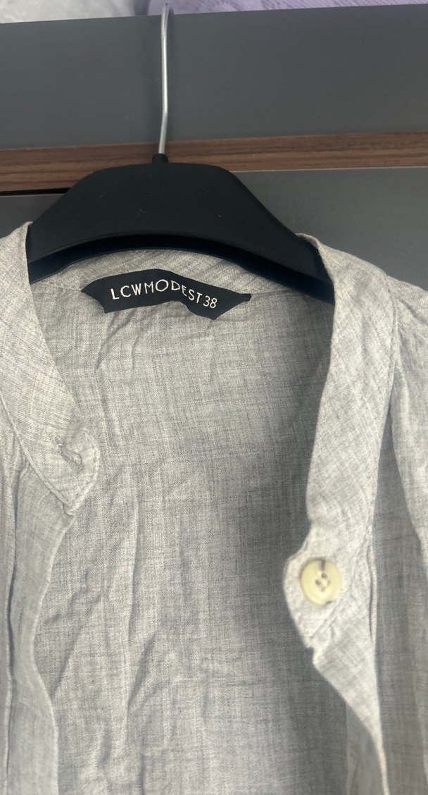 Bej Uzun Kollu Keten Bohem Tunik - Görsel 4