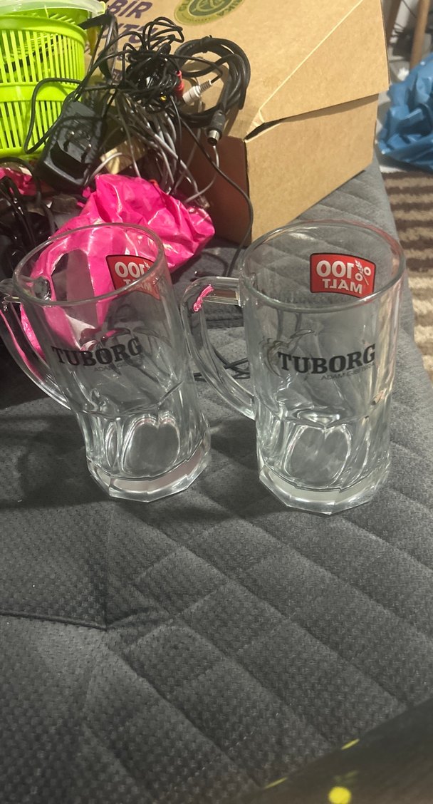 Pembe Tuborg Bira Bardağı Seti - Görsel 2