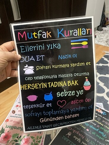  Beden Renk Mutfak kartları