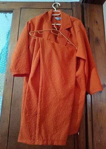 Diğer Turuncu Düğmeli blazer ceket takım