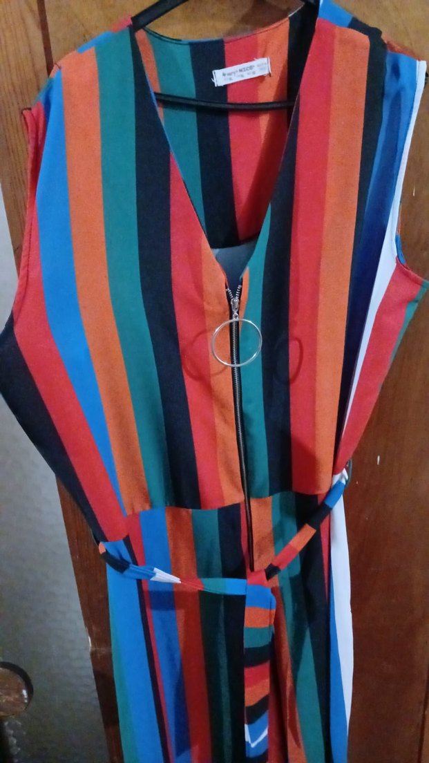 Kadın Çok Renkli Uzun Tulum - Görsel 3