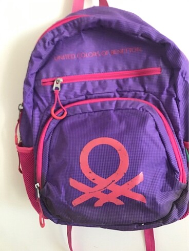 Benetton Marka Pembe-Mor çanta