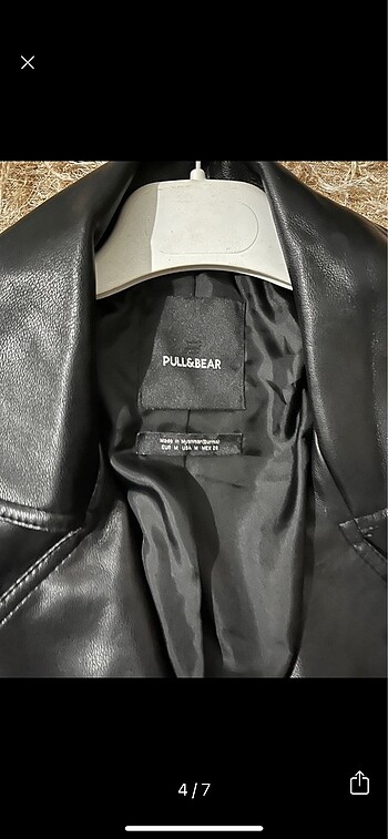 m Beden siyah Renk Pull and bear deri ceket