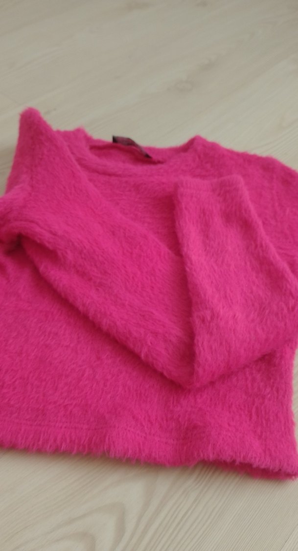 Pembe uzun kollu crop - Görsel 2