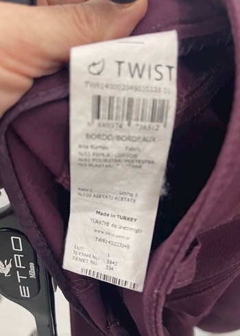 Bordo Kadın Kemerli Midi Kumaş Pantolon - Görsel 5