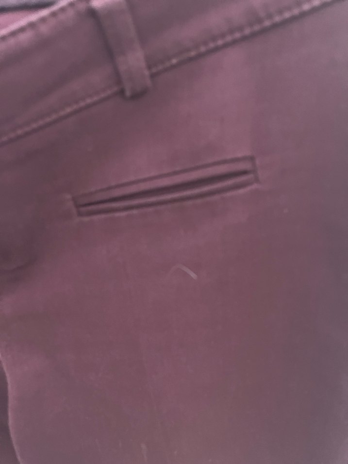 Bordo Kadın Kemerli Midi Kumaş Pantolon - Görsel 2