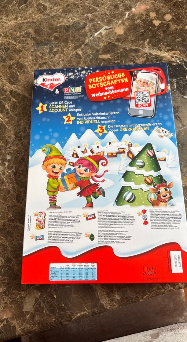 Kinder Kırmızı advent kalender takvim - Görsel 3