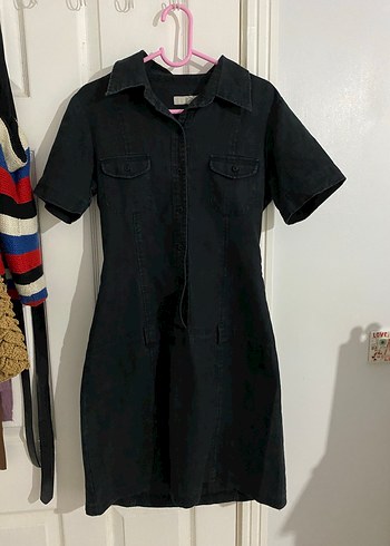 Denim Midi Şık Elbise
