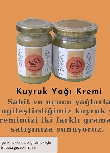 Kuyruk yağı kremi( ağrı kremi) 