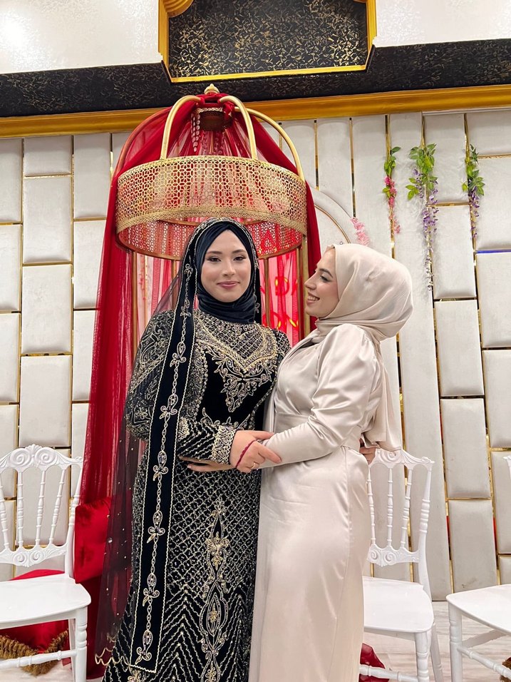 Saten bilek boy krem abiye - Görsel 3