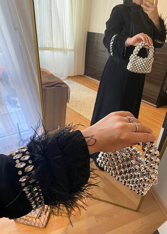 Siyah taşlı abiye - Görsel 2