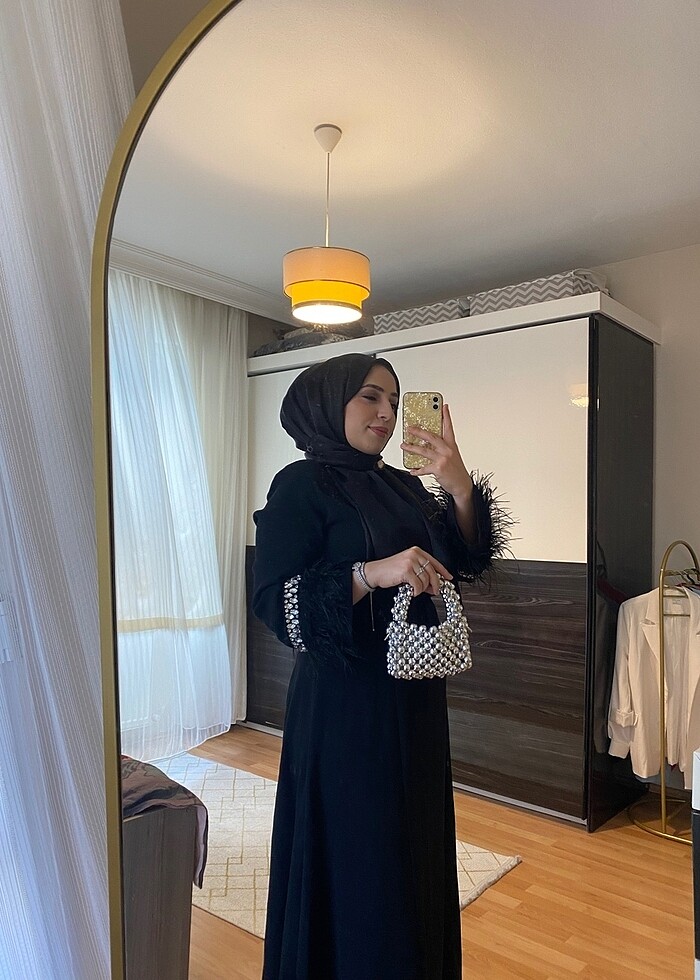 Siyah taşlı abiye - Görsel 3