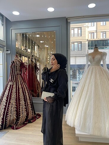 Organze tül abaya