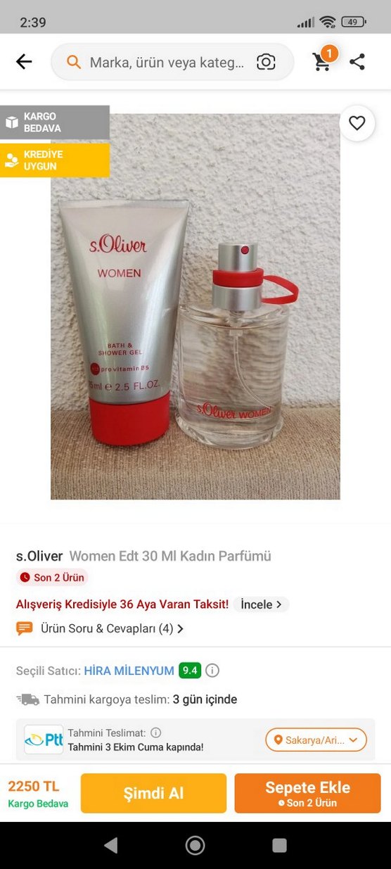 s.Oliver Women EDT 30 ml ve Duş Jeli 75 ml - Görsel 5
