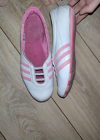 38 Beden beyaz Renk Beyaz Pembe Bantlı Kadın Dolgu Topuk Spor Ayakkabı