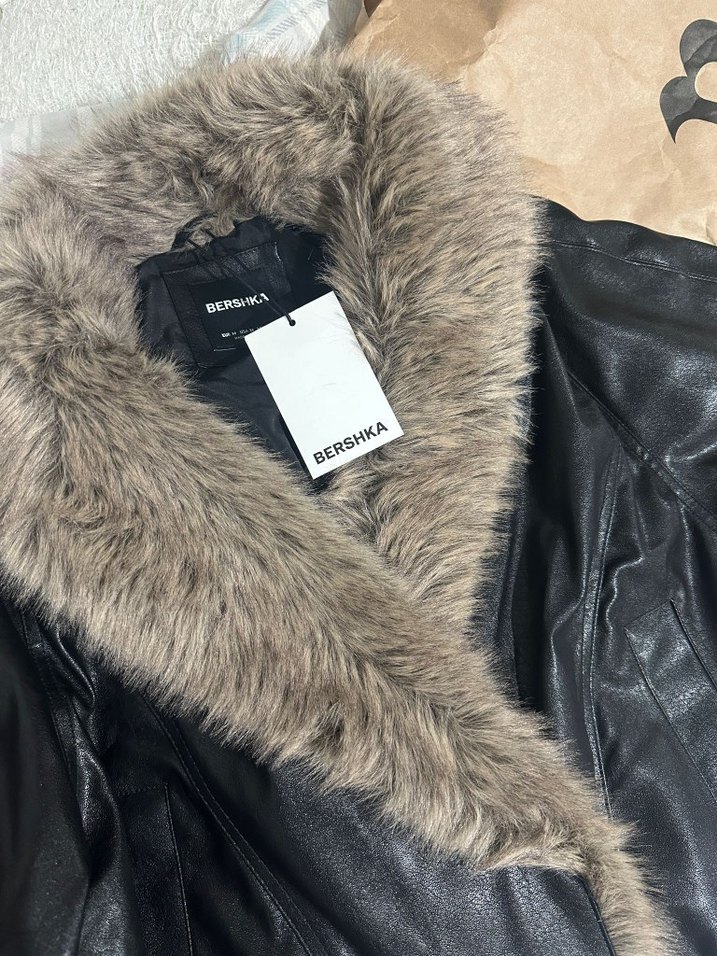 Kahverengi Kürklü Deri Kadın Ceket - Görsel 4