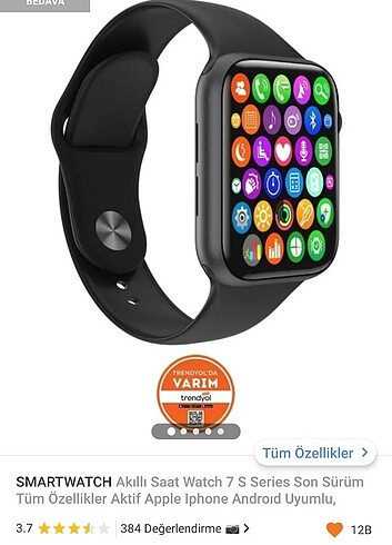 Smartwatch akıllı saat - Görsel 2