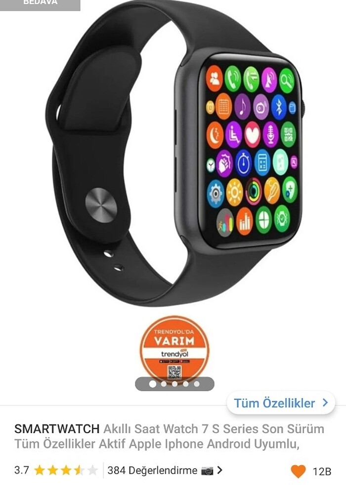 Smartwatch akıllı saat - Görsel 2