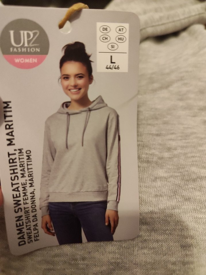 Gri Kapüşonlu Kadın Sweatshirt - Görsel 3