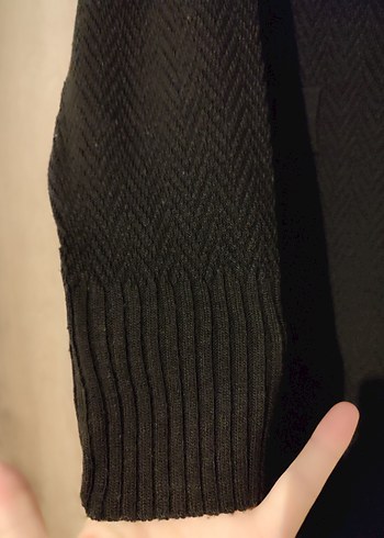 Siyah Uzun Kollu triko elbise - Görsel 2