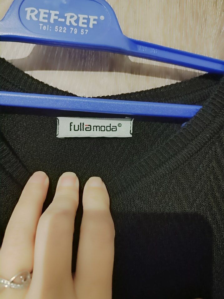 Siyah Uzun Kollu triko elbise - Görsel 3