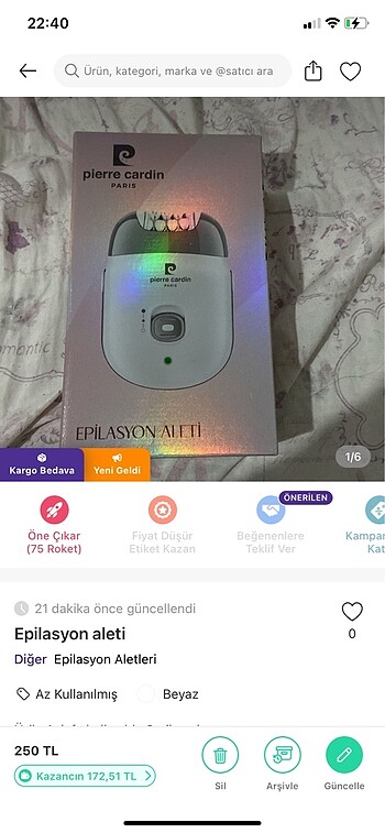 Epilasyon aleti